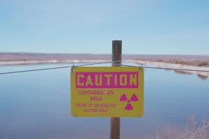 caution sign warning about contamination