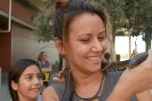 woman and snake