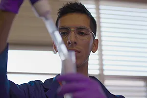 man in lab