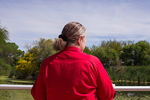 back of woman